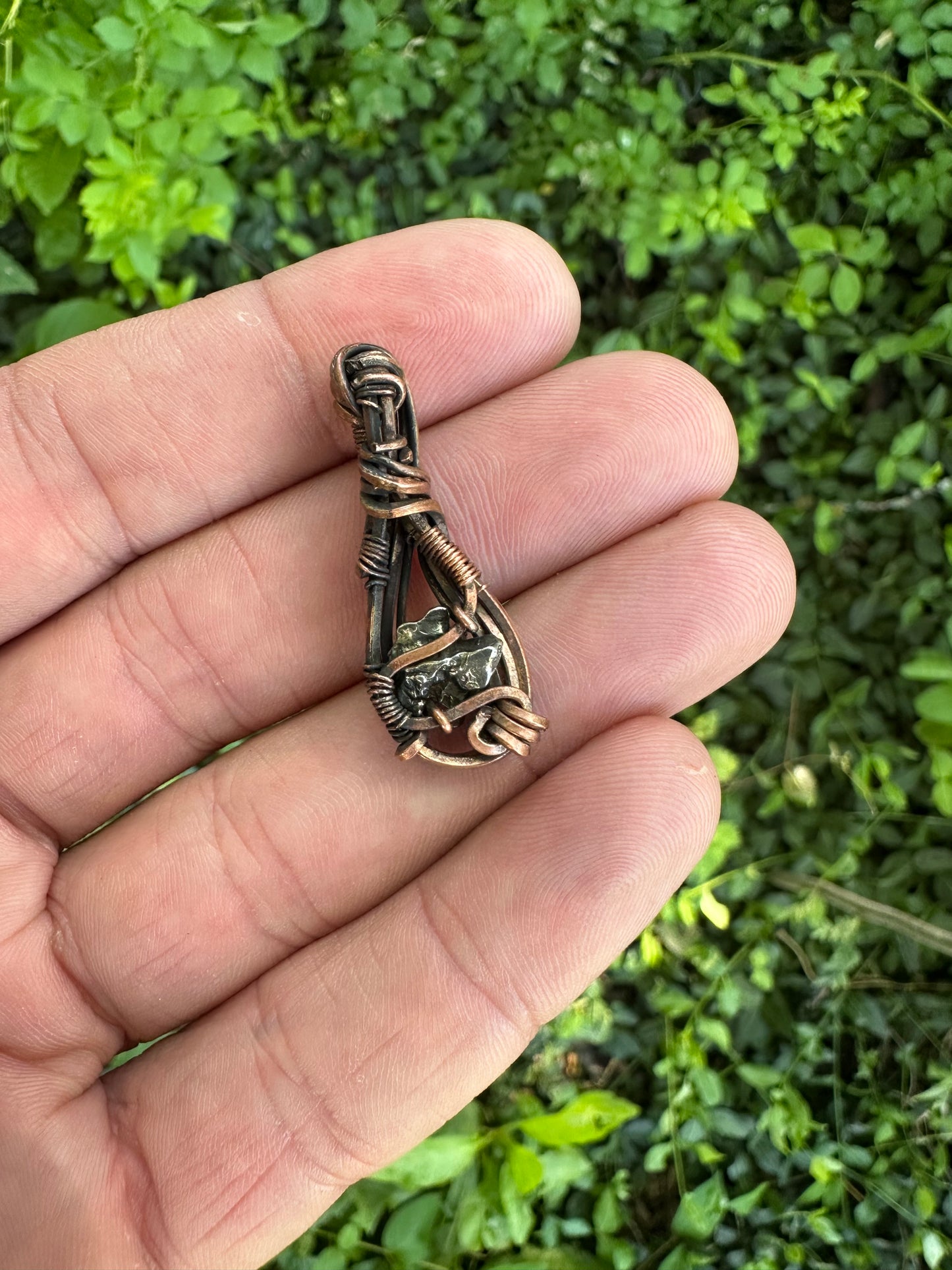 Meteorite 👽 Space Rider, Mini Copper Pendant