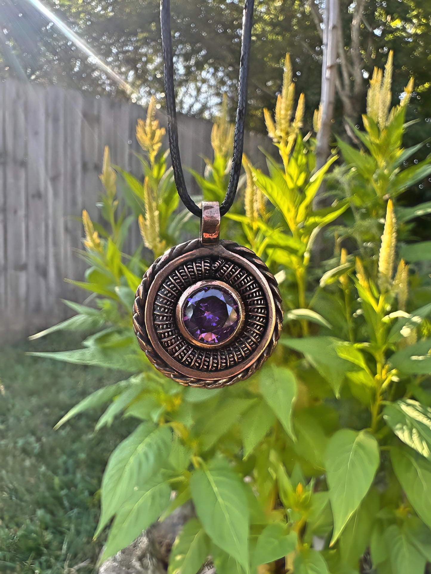Center Soul ✨🟣✨ Copper Purple Zircon Pendant