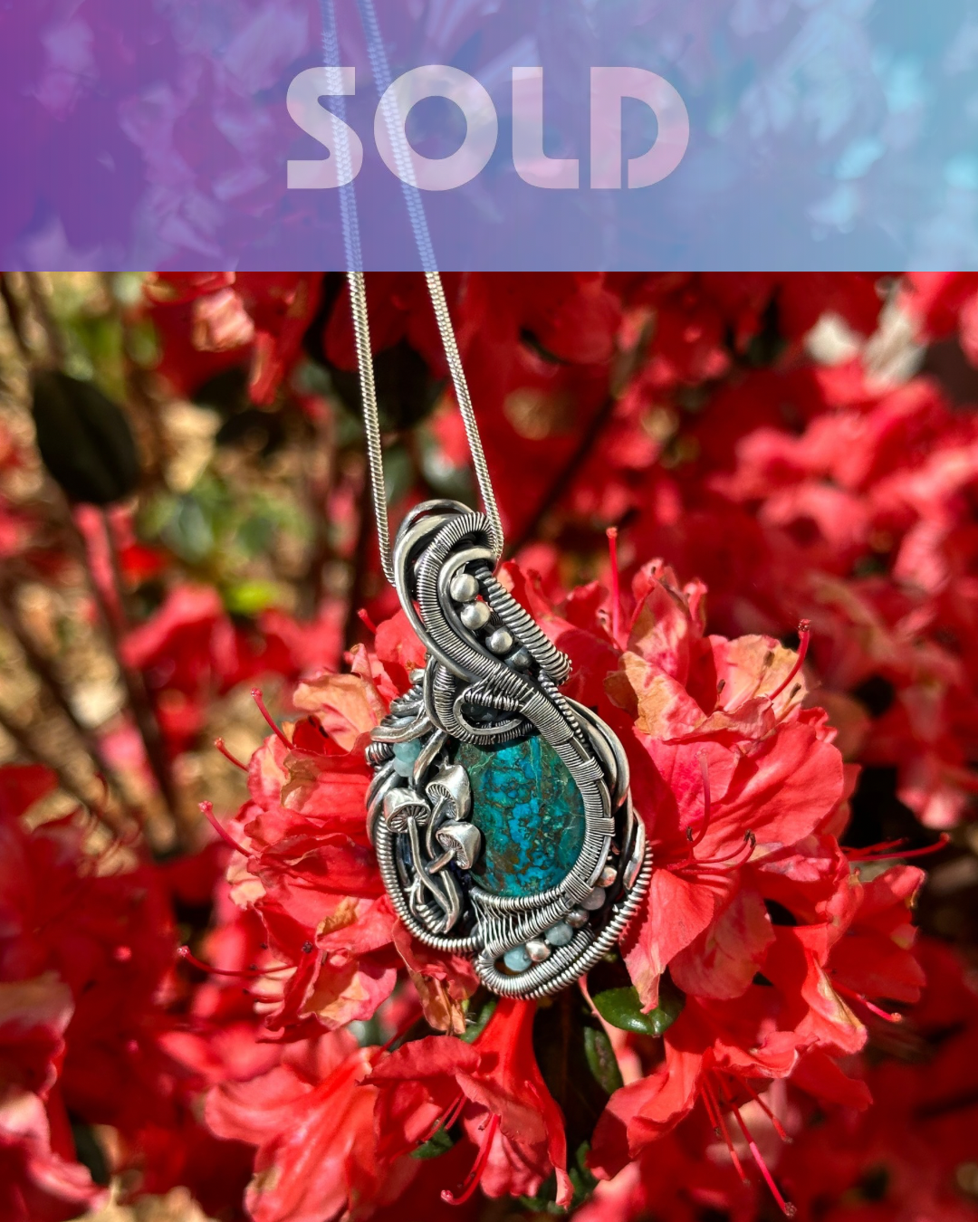 The Waterstone Pendant Chrysocolla, Amazonite, Aquamarine