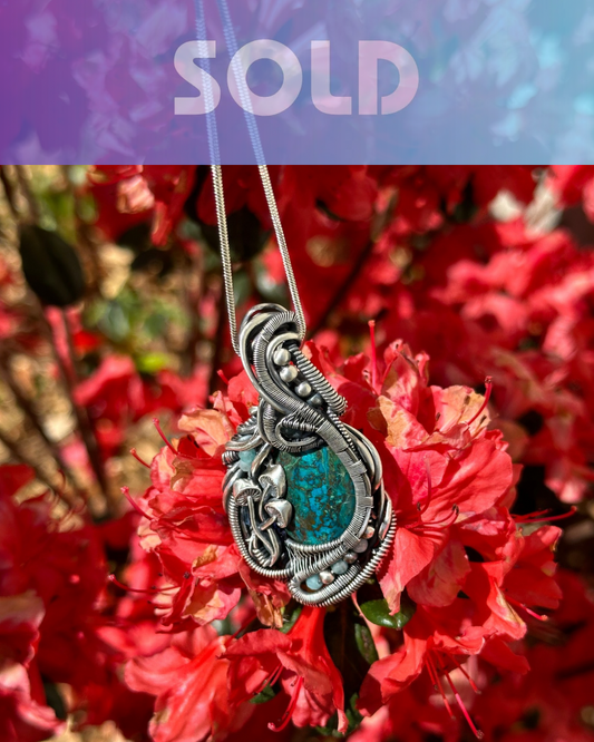 The Waterstone Pendant Chrysocolla, Amazonite, Aquamarine