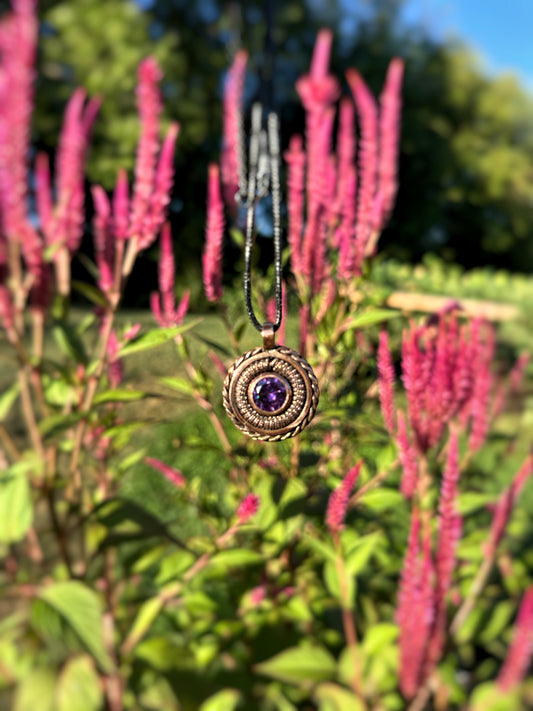 Center Soul ✨🟣✨ Copper Purple Zircon Pendant