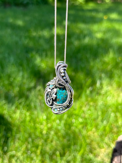 The Waterstone Pendant Chrysocolla, Amazonite, Aquamarine