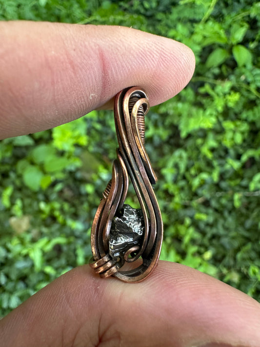 Meteorite 👽 Space Rider, Mini Copper Pendant
