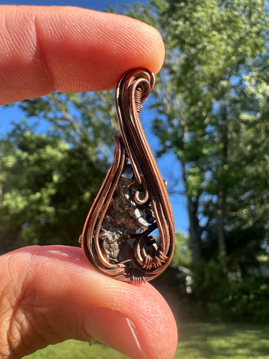 Meteorite 👽 Space Rider, ✨ Mini Copper Pendant ✨