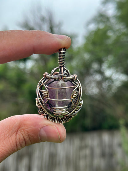 Peaceful ✨🙏✨ Warrior, Amethyst & Double Quartz 💎 .925 Sterling Silver & Copper 🪬Talisman