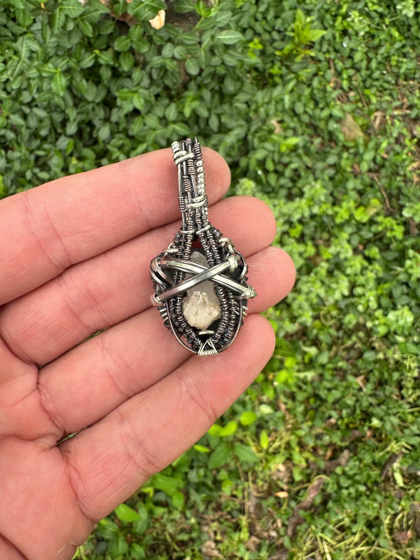 High Frequency ✨ Mountain ⛰️ Quartz 💎 .925 Sterling Silver & Copper Pendant