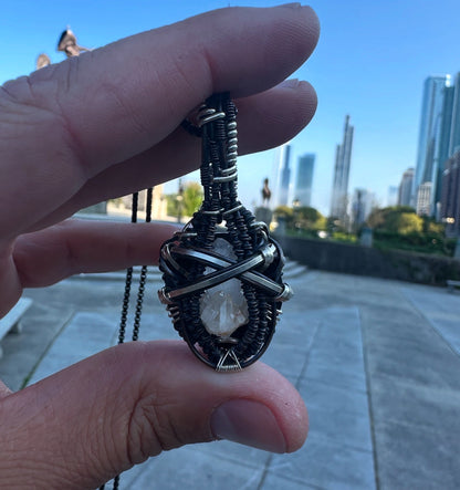 High Frequency ✨ Mountain ⛰️ Quartz 💎 .925 Sterling Silver & Copper Pendant