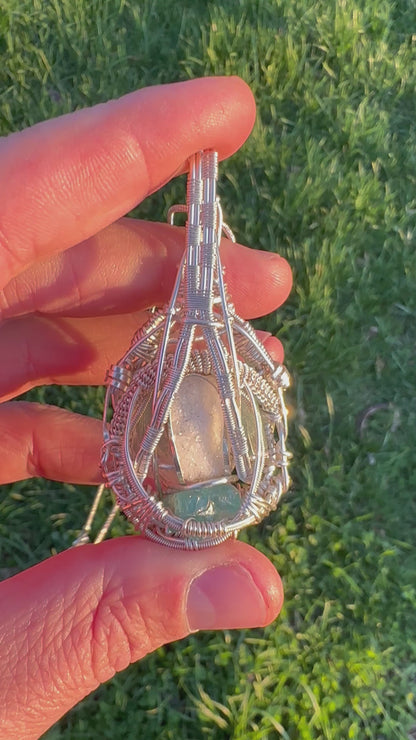 Loving Communication Rose Quartz, Green Fluorite, Blue Apatite & Microcrystalline Quartz Pendant
