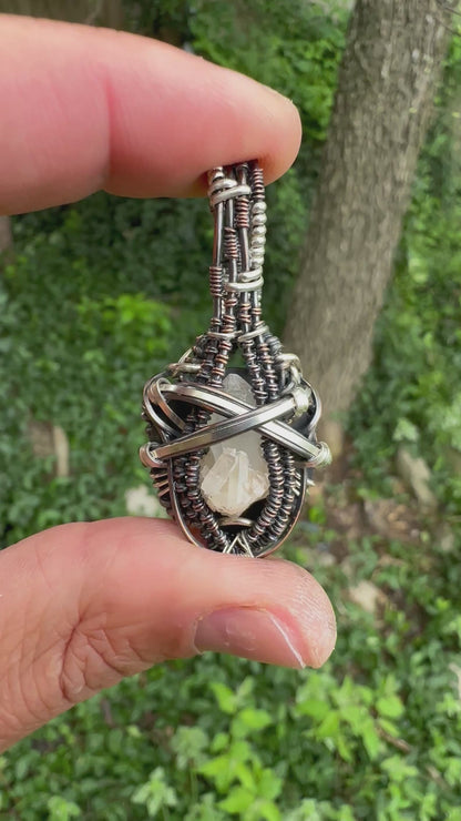 High Frequency ✨ Mountain ⛰️ Quartz 💎 .925 Sterling Silver & Copper Pendant