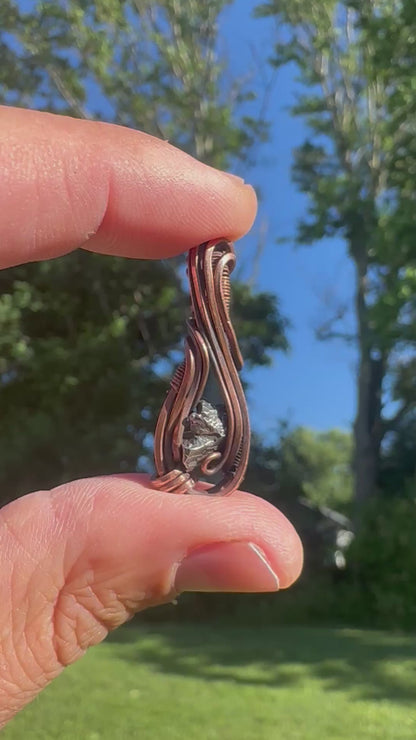 Meteorite 👽 Space Rider, Mini Copper Pendant