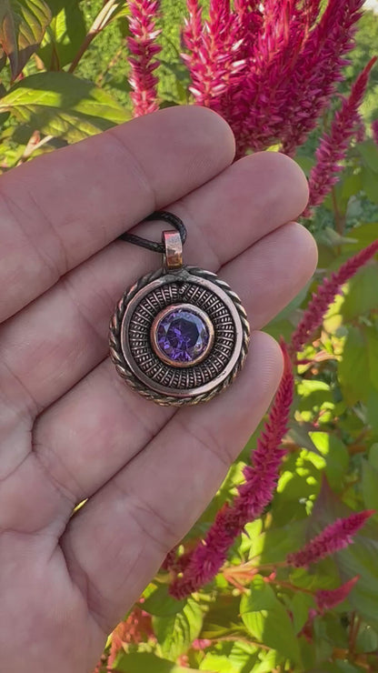 Center Soul ✨🟣✨ Copper Purple Zircon Pendant