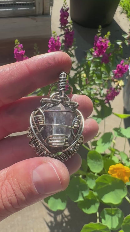 Peaceful ✨🙏✨ Warrior, Amethyst & Double Quartz 💎 .925 Sterling Silver & Copper 🪬Talisman